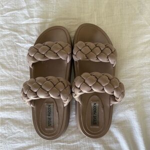 Steve Madden Tan Braided Sandals